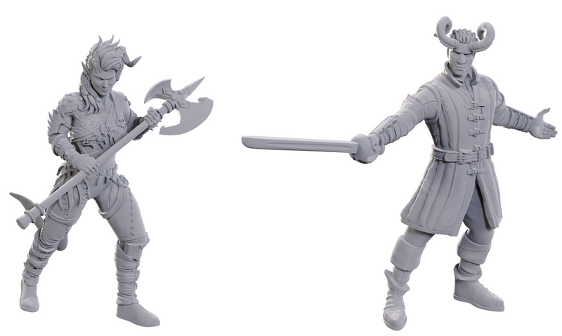 Dungeons & Dragons - Wyll & Karlach - Mini Figurine(Unpainted)