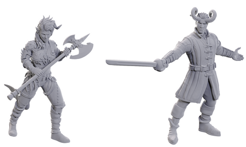 Dungeons & Dragons - Wyll & Karlach - Mini Figurine (Unpainted)