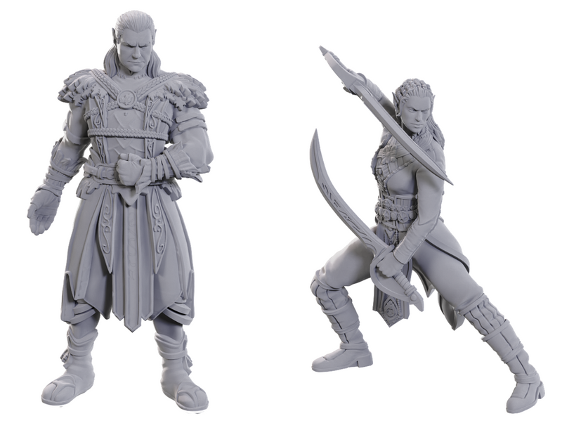 Dungeons & Dragons - Jaheira & Halsin - Mini Figurine(Unpainted)