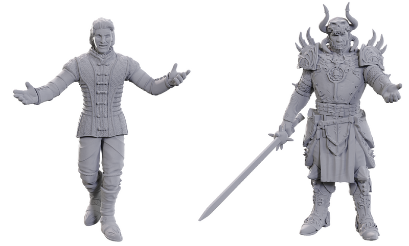Dungeons & Dragons - Sarevok Anchev & Raphael - Mini Figurine(Unpainted)