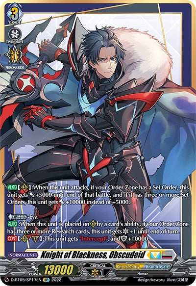 Knight of Blackness, Obscudeid (D-BT05/SP17EN) [Triumphant Return of the Brave Heroes]