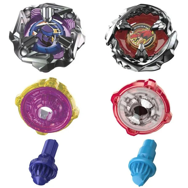 Beyblade X - Pack double - Gale Wyvern 5-80GB (type Endurance) / Tail Viper 3-80HN (type Défense)