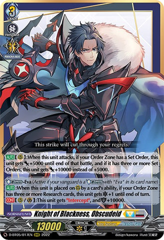 Knight of Blackness, Obscudeid (D-BT05/017EN) [Triumphant Return of the Brave Heroes]