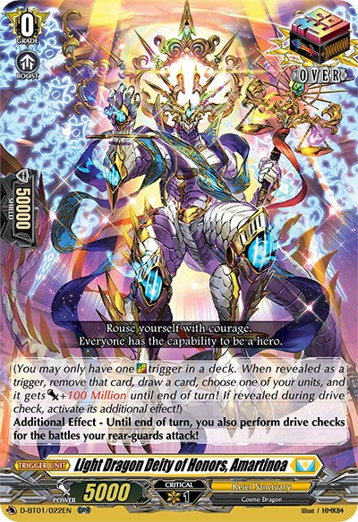 Light Dragon Deity of Honors, Amartinoa (D-BT01/022EN) [Genesis of the Five Greats]