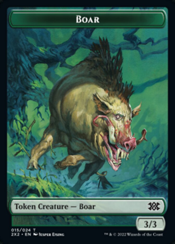 Boar // Treasure Double-Sided Token [Double Masters 2022 Tokens]