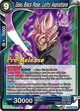 Goku Black Rose, Lofty Aspirations (BT10-050) [Rise of the Unison Warrior Prerelease Promos]