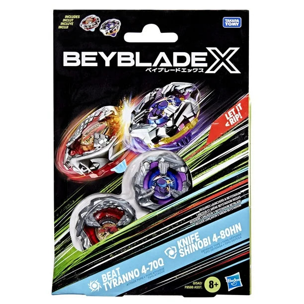 Beyblade X - Pack double - Gale Wyvern 5-80GB (type Endurance) / Tail Viper 3-80HN (type Défense)