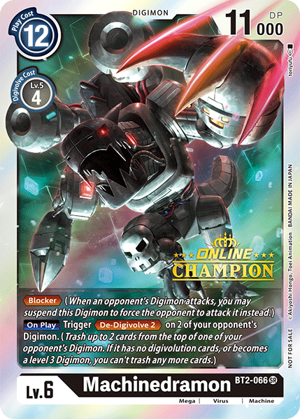 Machinedramon [BT2-066] (Online Champion) [Release Special Booster Ver.1.0 Promos]