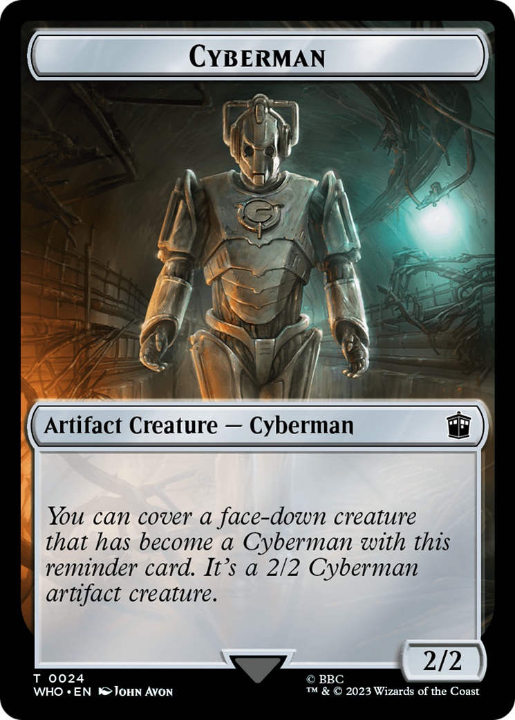 Alien Rhino // Cyberman Double-Sided Token [Doctor Who Tokens]