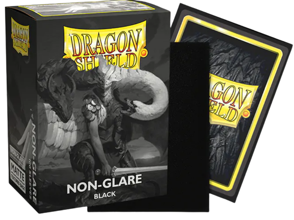 Dragon Shield - Black - Non-Glare Sleeves (100)