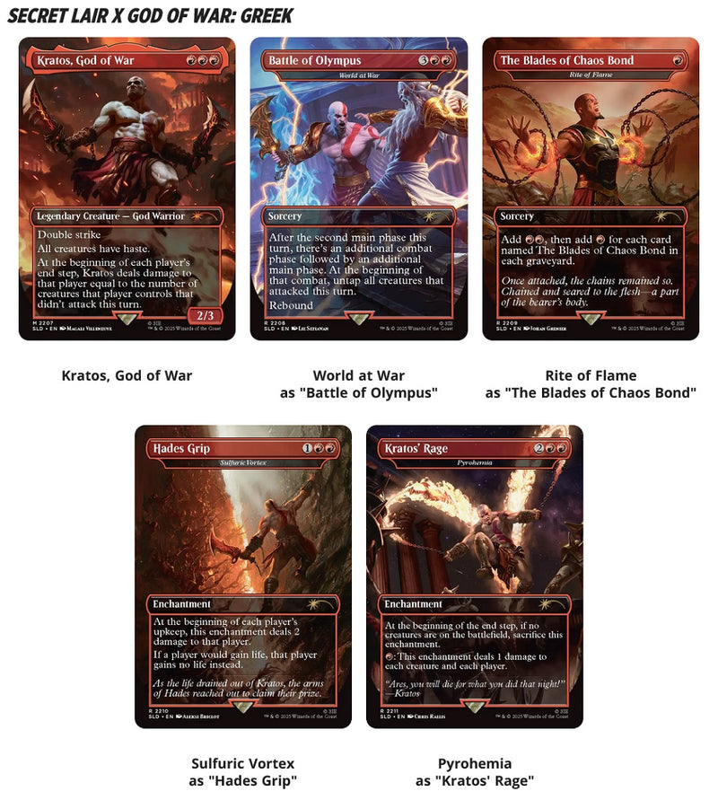 *Pre-Order* Magic The Gathering - Secret Lair: Drop Series - Playstation Super Drop - God Of War : Vengeance (Non-Foil)