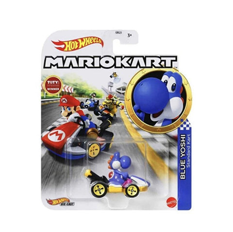 Hot Wheels - Mario Kart - Blue Yoshi Standard Kart