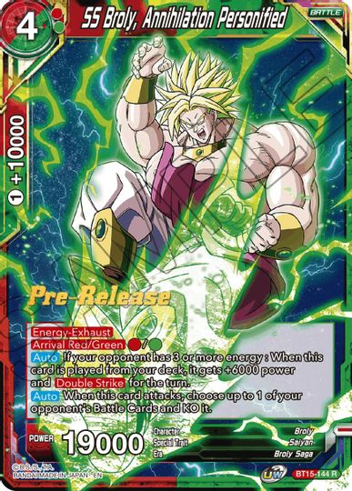 SS Broly, Annihilation Personified (BT15-144) [Saiyan Showdown Prerelease Promos]