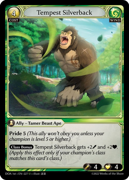 Tempest Silverback (227) [Dawn of Ashes: 1st Edition]