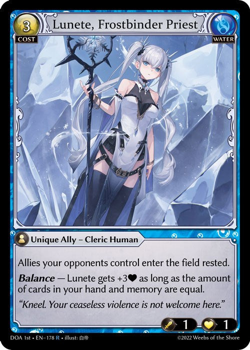 Lunete, Frostbinder Priest (178) [Dawn of Ashes: 1st Edition]