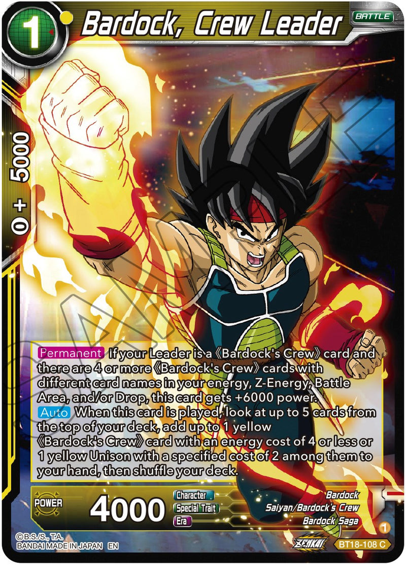 Bardock, Crew Leader (BT18-108) [Dawn of the Z-Legends]