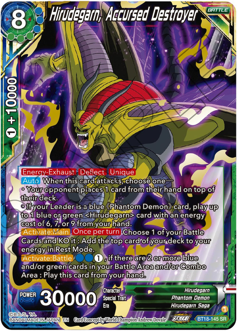 Hirudegarn, Accursed Destroyer (BT18-145) [Dawn of the Z-Legends]