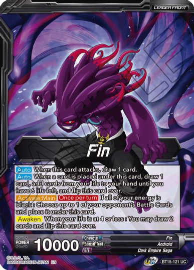 Fin // Fin, Apocalyptic Absorption (BT15-121) [Saiyan Showdown Prerelease Promos]