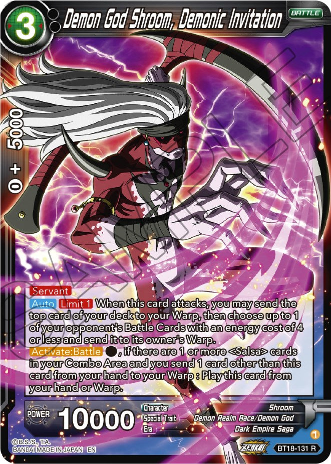 Demon God Shroom, Demonic Invitation (BT18-131) [Dawn of the Z-Legends]