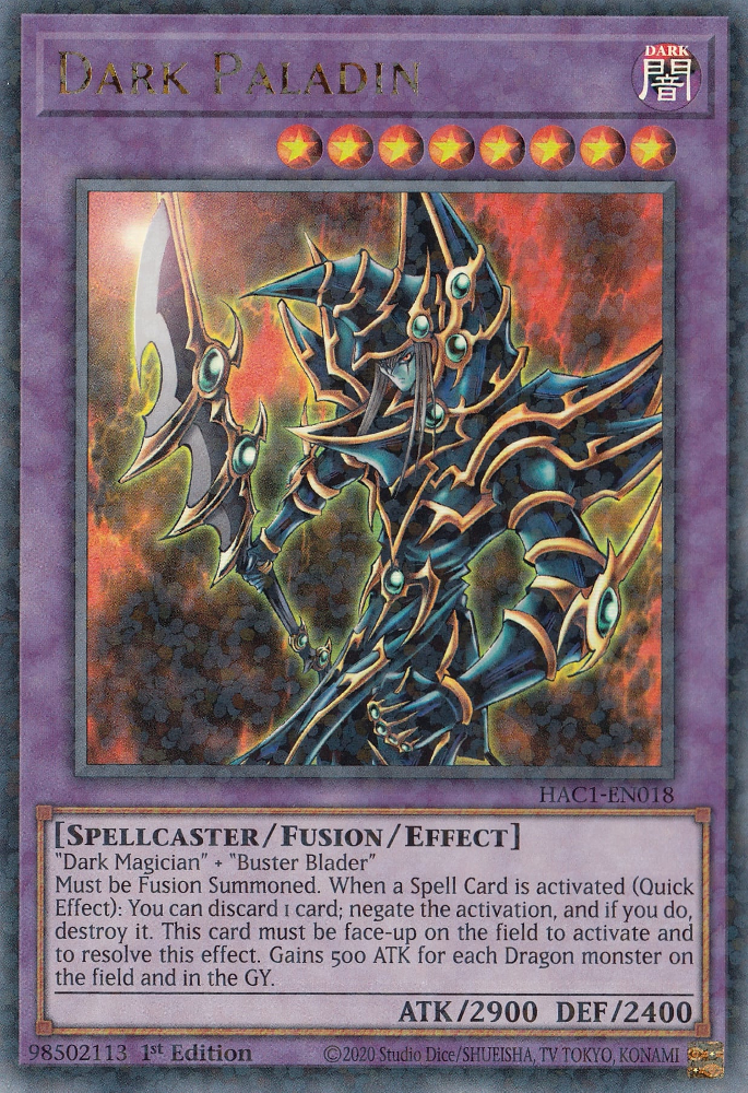 Dark Paladin (Duel Terminal) [HAC1-EN018] Parallel Rare