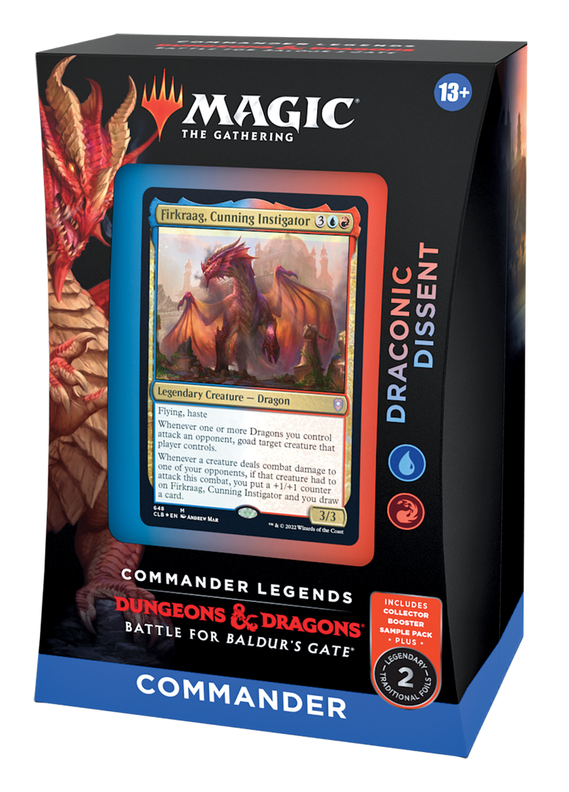 Magic - Commander Legends: Battle For Baldur’s Gate - Draconic Dissent (Blue/Red) - Commander Deck